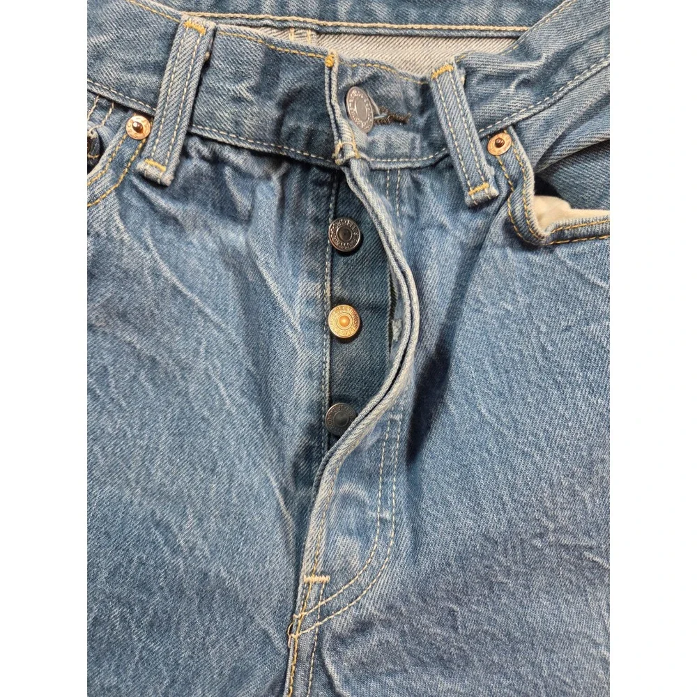 Levis 501XX Original Straight Fit Jeans Mens 31x34 Blue Denim Button Fly Medium